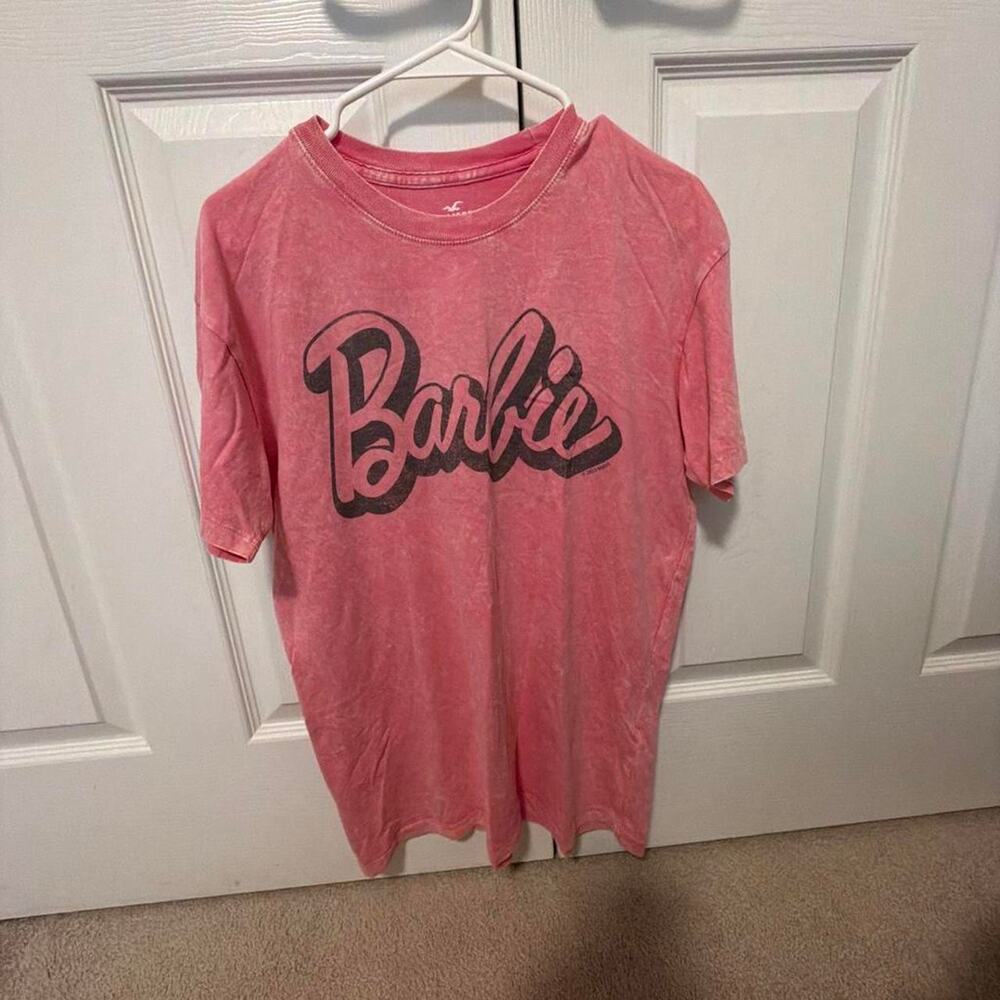 Pink barbie graphic tee with